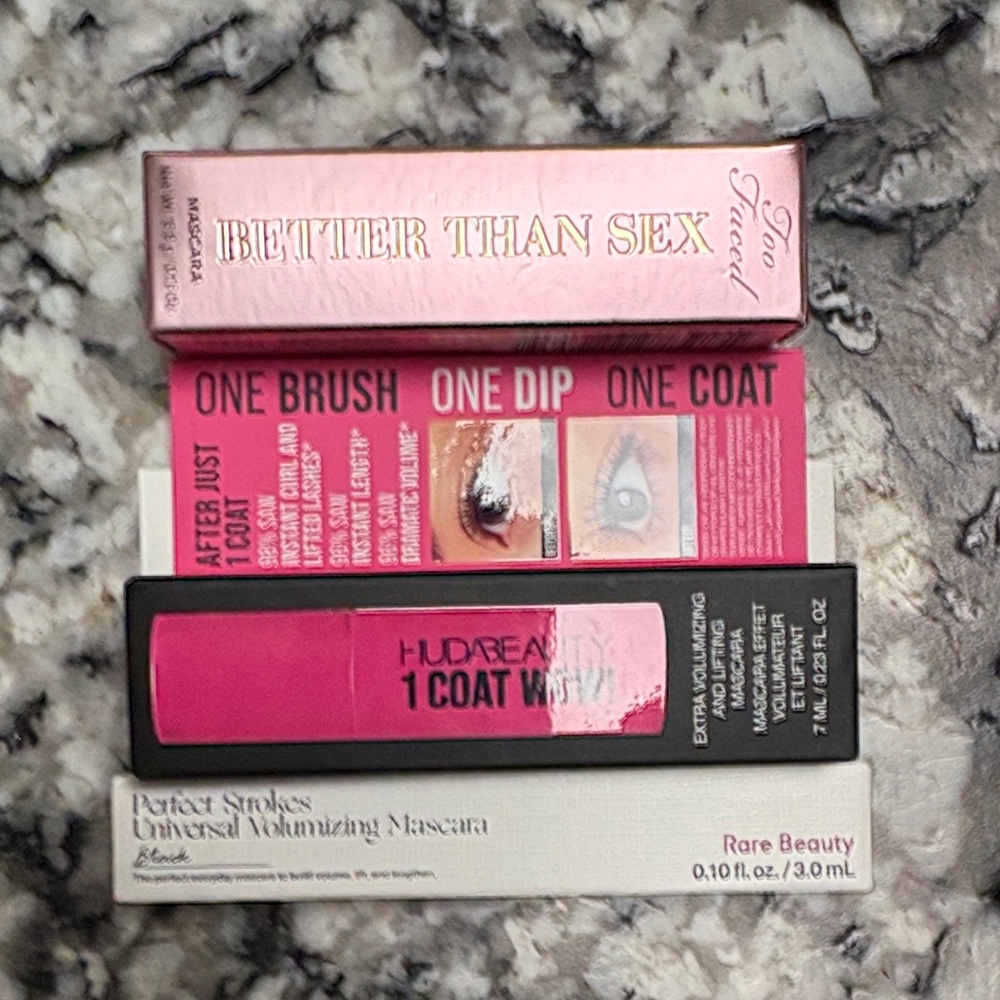 Better Than Sex Mascara/Huda Beauty/ Rare Beauty Mascara Bundle